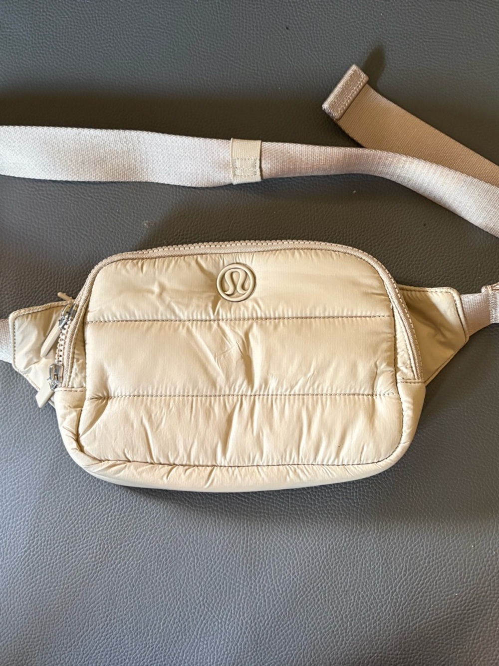 lululemon athletica Beige Puffer Belt Bag